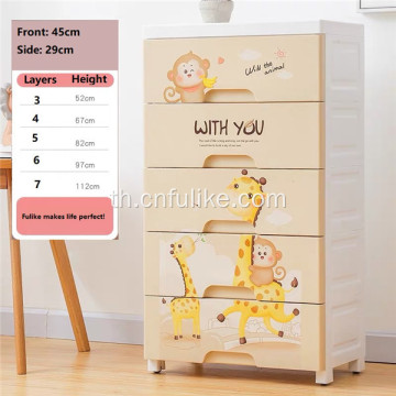 เฟอร์นิเจอร์สำหรับครอบครัว Cothes Storage Cabinet Plastic Baby Drawers